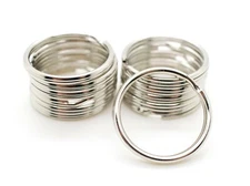 WHOLESALE LOT 10 25 50 100 STURDY KEY RINGS SPLIT RINGS KEYCHAIN 28mm 1-1/8" D