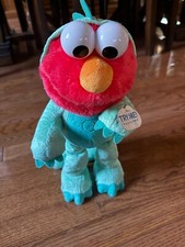 Sesame Street 13 Inch Elmo Dino Stomp Dancing Plush Toy Working See Video