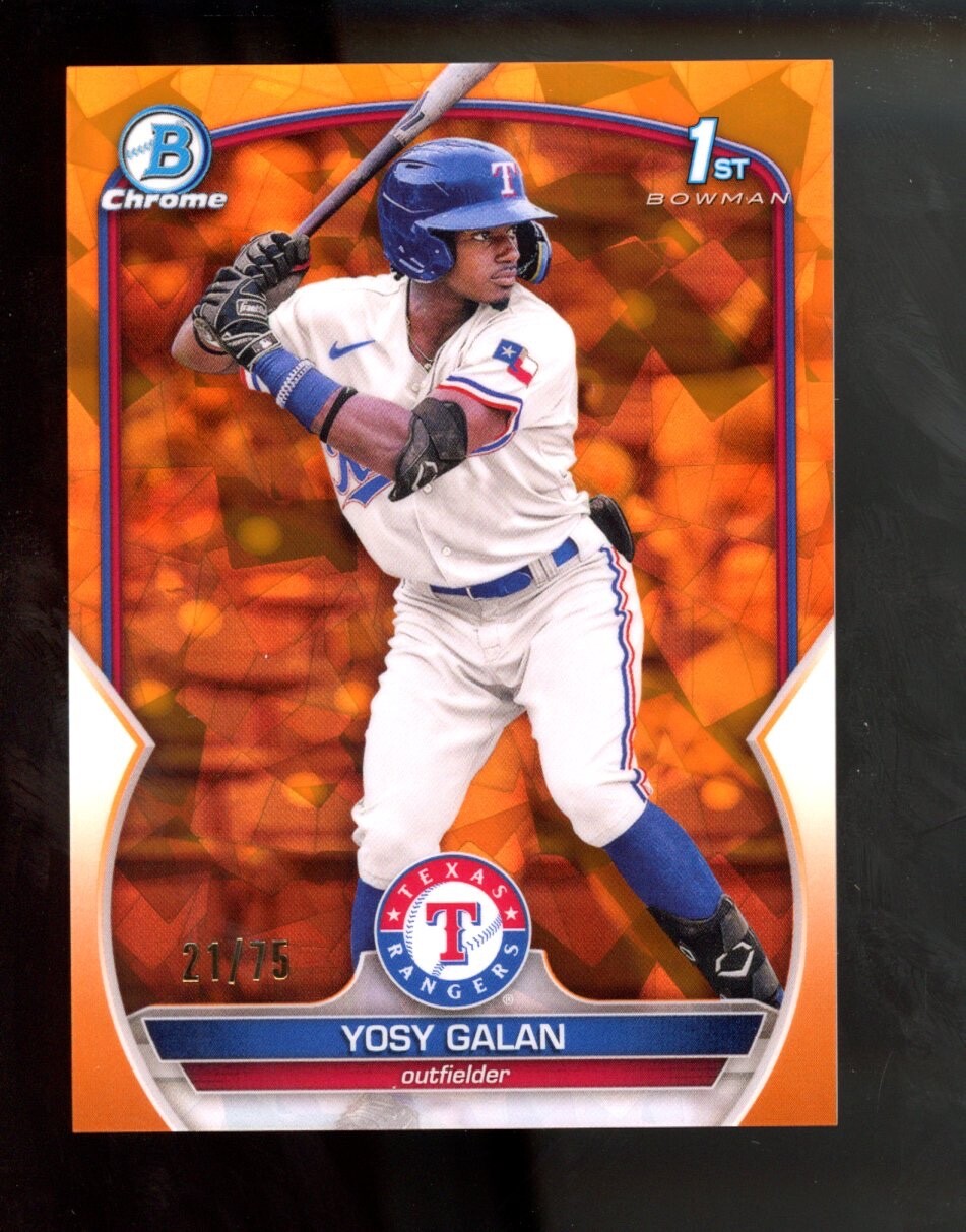 Bowman Chrome Sapphire 2023 Yosy Galan 1st Prospect Orange /75 BCP-221