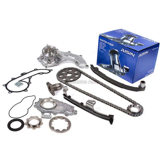 Kit de cadena de distribución bomba de aceite bomba de agua AISIN apta 95-04 2.4 Toyota Tacoma 2RZFE 16V Foto 2 de 4