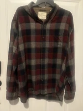 Original Weatherproof Vintage Shirt Jacket Men XXL Red Plaid Jacket  Heavyweight