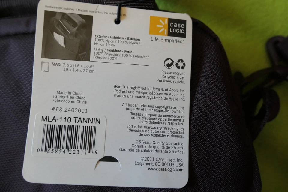 Case Logic MLA-110 10.1-Inch Kindle Fire HD/Tablet Attaché (Tannin) - Image 2 of 4
