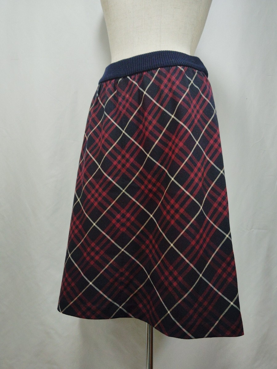 【関税&送料込み】Burberry 'Check' Long Wool Blend Skirt Burberry LONDON BLUE LABEL Check Long Skirt A-Line Wool