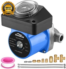 Hot Water Recirculating Pump - 100W Instant Heater with Timer for Tank/Electric