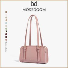MOSSDOOM Bag Rectangle Shoulder High Capacity For Women Simple Korean Pink