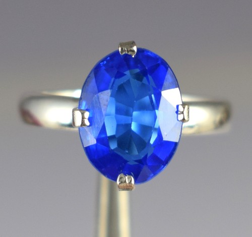 Certificato Naturale Blu Tanzanite 6.70 Carato Ovale Gemma Ring Ultimo Raccolta - Foto 5 di 7