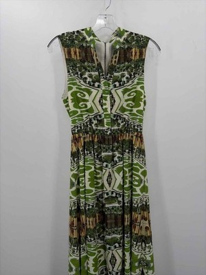 Pre-Owned Alice + Olivia Green Size 4 Printed Shift Maxi Sleeveless Dress |  eBay