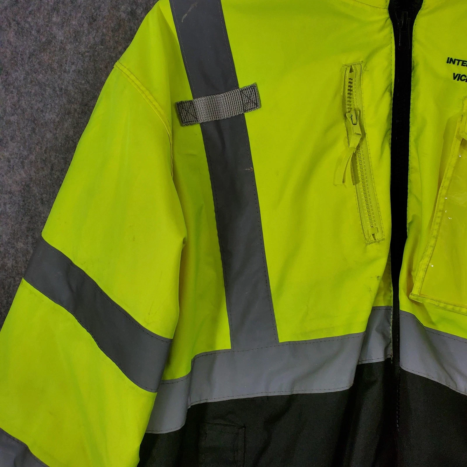 Radians Jacket Mens Large Yellow Black Hi Vis Reflective 3 In 1 Hooded Workwear image 4