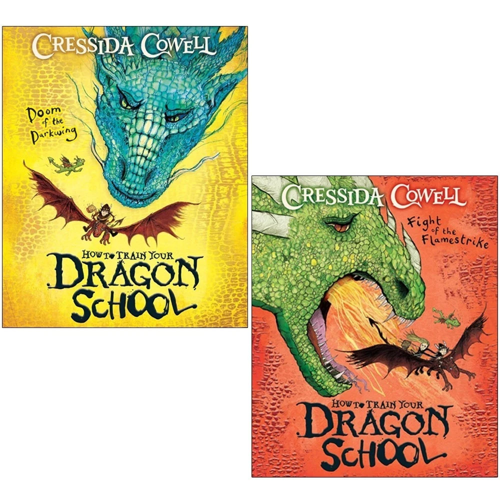 How to Train Your Dragon School Series 2 Books Collection Set by Cressida Cowell