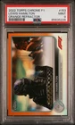 2022 Topps Chrome F1 Lewis Hamilton Orange Refractor #153 PSA 9 /25 Ferrari
