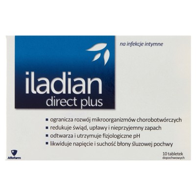 5902020845300 Iladian Direct Plus tabletki dopochwowe łagodzące objawy infekcji 