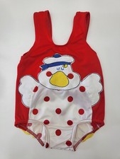 Vintage CARTER'S Duckie Swimsuit Girl 18M Made in USA One-piece
