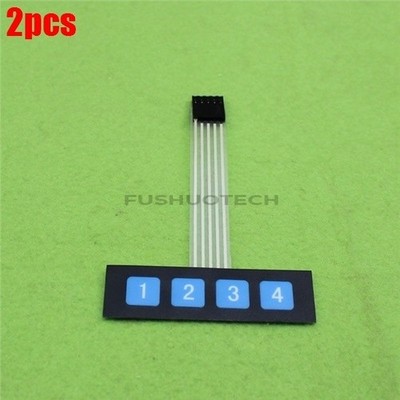 2Pcs Control Panel Keypad Keyboard Slim Membrane Switch 1X4 Key   Ic New rz *tn