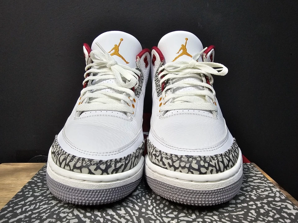 10 码 - Jordan 3 复古中红衣主教红色状况完好带盒 🔥 — 第 4/4 张图片