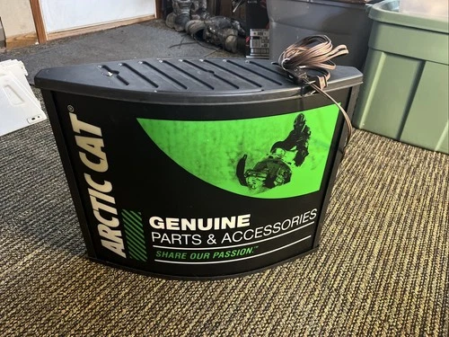 Vintage “Rare”Arctic Cat parts And Accessory Dealer Sign Fluorescent Light Up