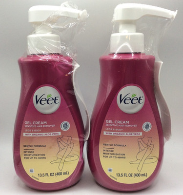 Veet Sensitive Skin Hair Removal Cream, Painless Bikini Hair Removal, 07/2028