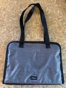 Thirty One Get Creative Caddy Charcoal Crosshatch Organizer Bag 