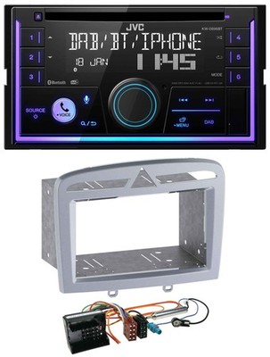 JVC MP3 USB 2DIN DAB Bluetooth CD Autoradio für Peugeot 308 09-13 warmsilber