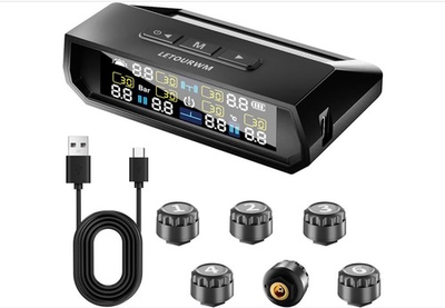 #ad RV Tire Pressure Monitoring System TPMS Tire Pressure Monitor with 6 SensorsM1 $59.95