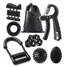 SOUFORCE 7pc Adjustable Hand Grip Strengthener Gripper Counter Ring Bar