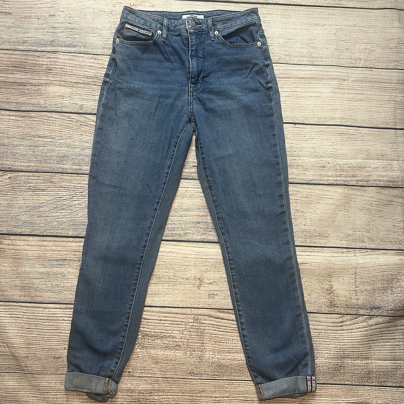 Tommy Hilfiger Womens Stretch Denim Capri Jeans Size 8 American Original