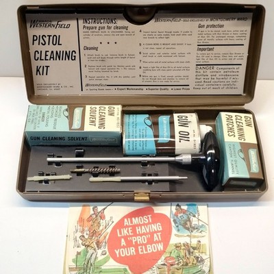 Vintage Wards Westernfield gun oil and cleaning kit, Excellent condition!