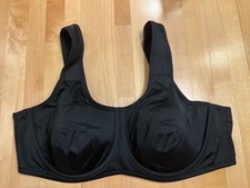 Syrokan Max Control Underwire Sports Bra Wide Straps Super Support 38DD Black