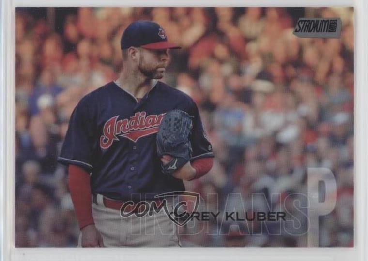 2018 Topps Stadium Club Black Foil Corey Kluber #41 8yu