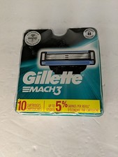 Gillette Mach3 Razor Cartridges 10 Pack - Authentic and New SEALED