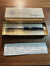 Lyndon B. Johnson Presidential Seal White House Issue Pen Used to Sign Bill