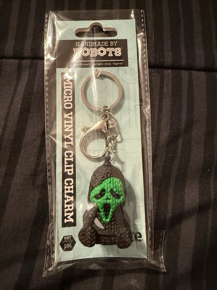 Hecho a mano por robots - Ghost Face #006 (1,75" micro dije) (verde fluorescente) [Nuevo Foto 3 de 4