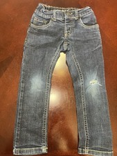 Cat  Jack Skinny Jeans Boys Size 4T Dark Wash Adjustable Waist Denim Pants Kids