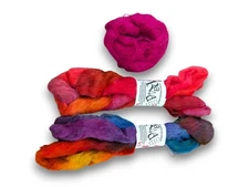 Trippin with Dixi Fiber co Multicolor Needle Felting Wool Fiber Roving NWT