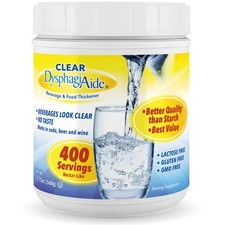 Clear DysphagiAide Thickener Powder - 400 Servings - Instant Thickener for Liqui