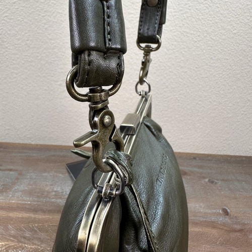 NWT Wanderers Travel CO Leather Crossbody Purse Olive Green Bag Soft Leather - Picture 11 of 18
