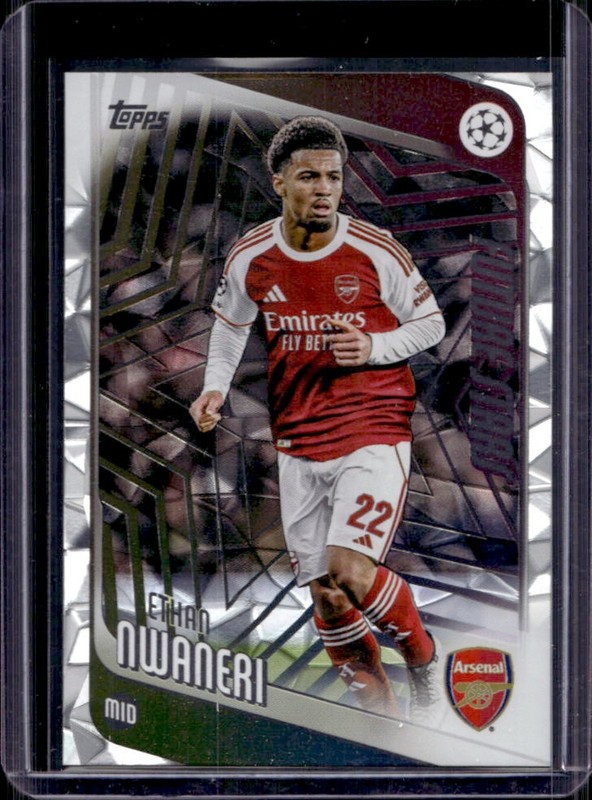 2025-26 Topps UEFA Japan Edition Ethan Nwaneri Diamond Plaid Future Stars #21