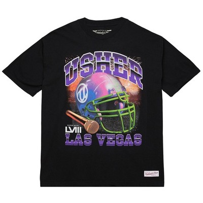 Usher Super Bowl LVIII Limited Edition T-Shirt NFL Las Vegas Tee Mitchell & Ness