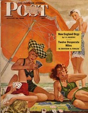 1943 Saturday Evening Post August 28 - Playing Cards; Bill Veeck Milwaukee Brave