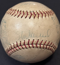 1962 Cardinals Team 20 Signed Martin Marion Ball Musial Flood Schoendienst Boyer