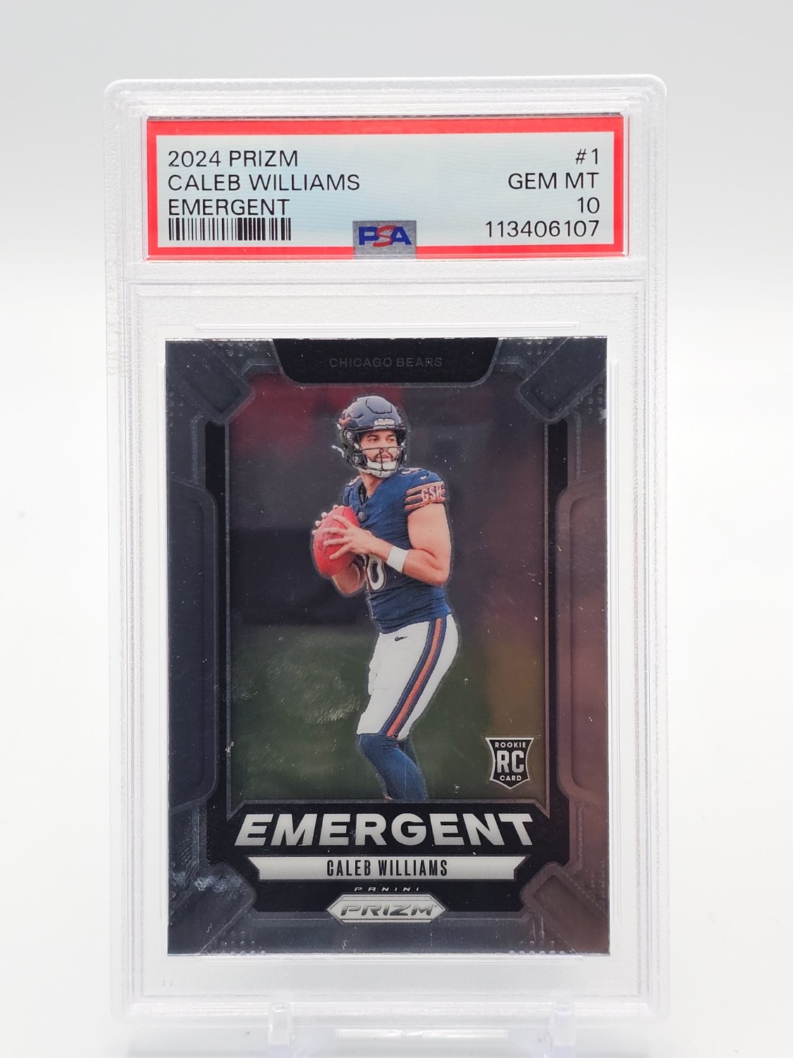 Caleb Williams Panini Prizm Emergent #1 Base