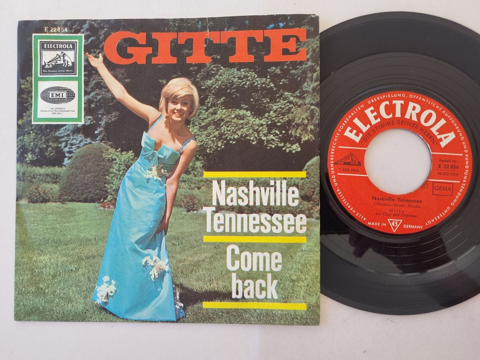 Gitte - Nashville Tennessee 7'' Vinyl Germany