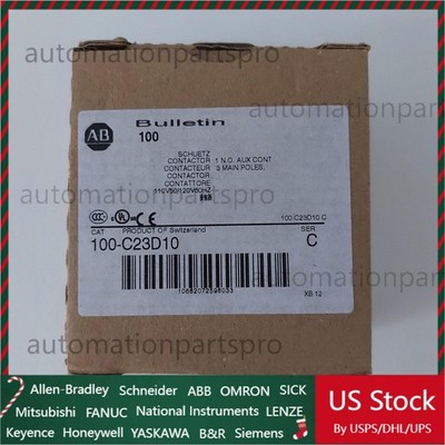 Allen Bradley 100 contactors, 100-C23D10, 3 Main Poles, 120 VAC