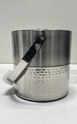 Godinger Hammered Silver Tone Ice Bucket with Lid and Handle Barware 2pc — photo 4