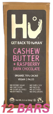 Hu, Cashew Butter + Raspberry Dark Chocolate, 2.1 oz Pack of 12 / EXP 12/16/2026