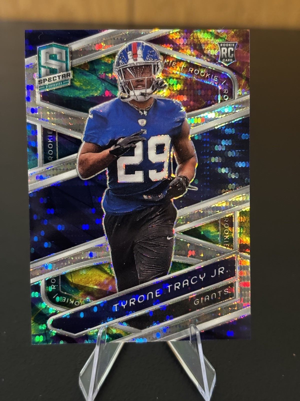 2024 Panini Spectra - Rookies Tyrone Tracy Jr. #180 Celestial Prizm /99 (RC)