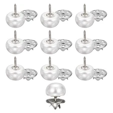 20pcs Cream White No Sew Pearl Buttons 12mm Cover Up Pins Craft Button