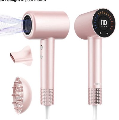 CONFU Hair Dryer, 110000 RPM Fast Drying Blow Dryer with Magnetic Diffuser and C