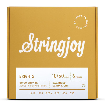 Stringjoy BB1050 Akustikgitarrensaiten BRIGHTS 80/20 Bronze 10-50
