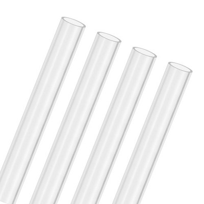4Pcs 305mm Clear Rigid Acrylic Pipe, 10x12mm Plastic Round Tube Cooling System