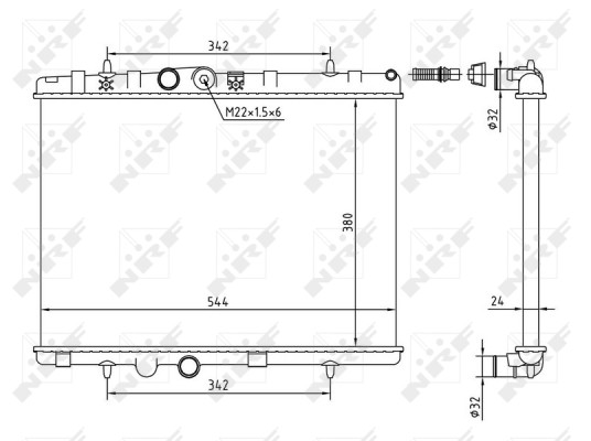 Radiator fits CITROEN C3 AIRCROSS Mk2 1.2 1.5D 1.6D 2017 on NRF 133089 1330P8 - Image 17
